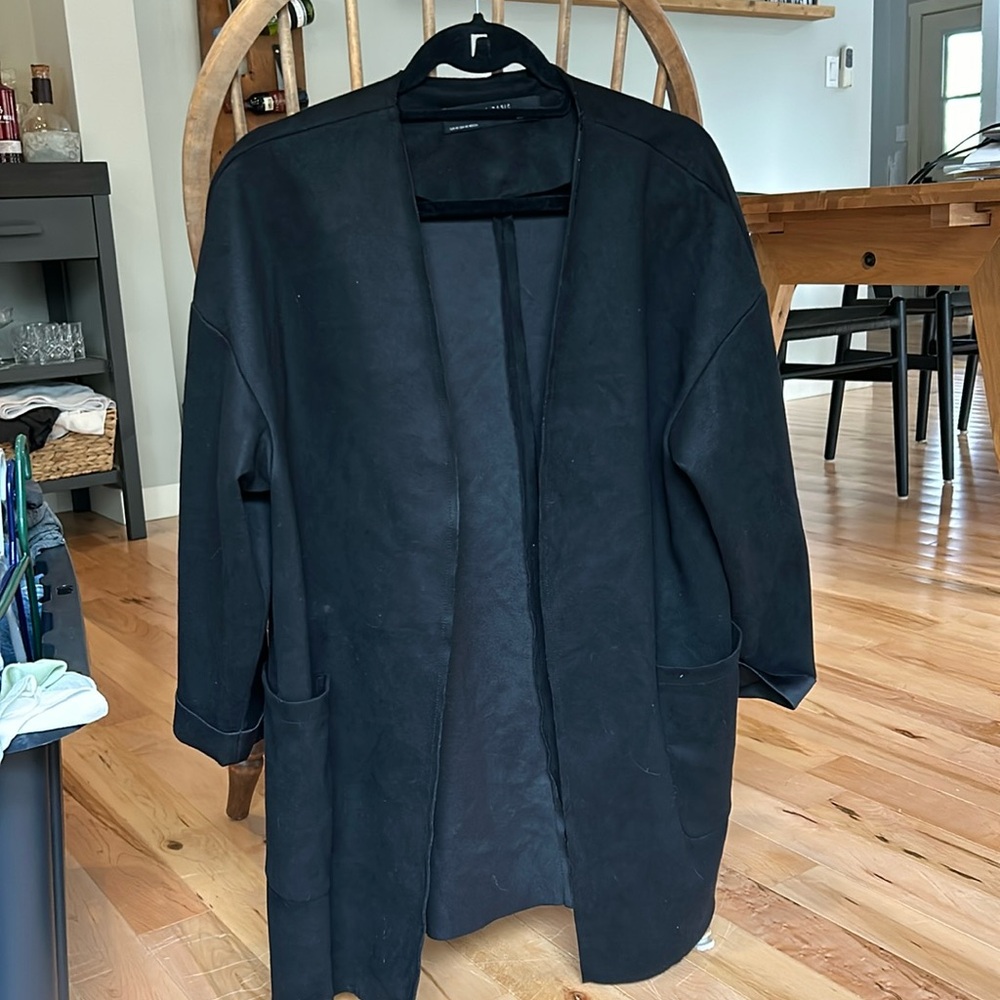 Oversized suade jacket